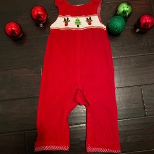 Mud pie Christmas overalls